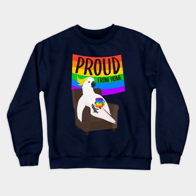 Proud from home gay cockatoo Crewneck Sweatshirt by Tefra